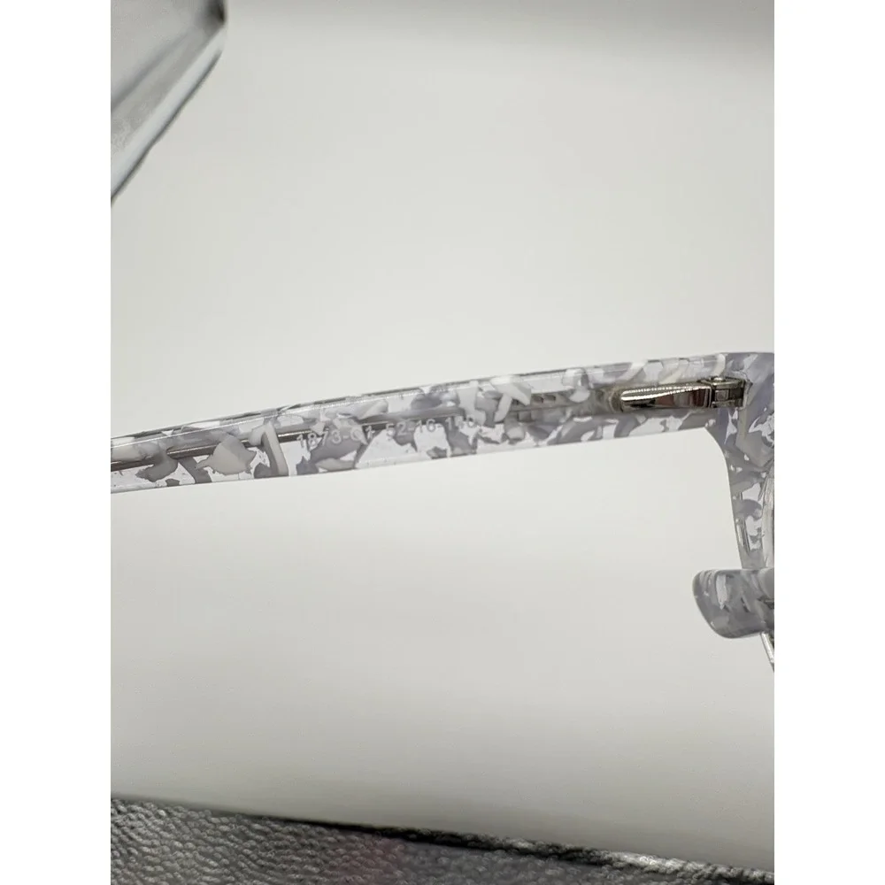 White Clear Cat Eye Eyeglass Frames 1873 01 52-16-140 - Picture 9 of 10
